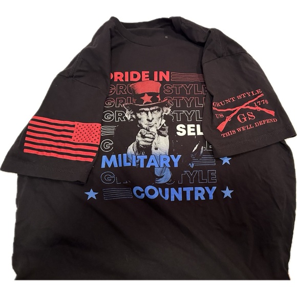 Grunt Style T-Shirt • Uncle Sam • Pride in Self Military Country  Size Large - Picture 2 of 4